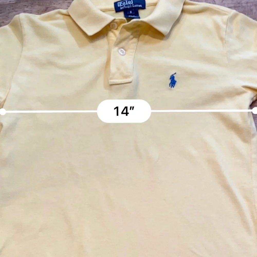 Vintage Polo by Ralph Lauren Boy’s Sz 5 Yellow  Pique Knit Long Sleeve‎ Pullover